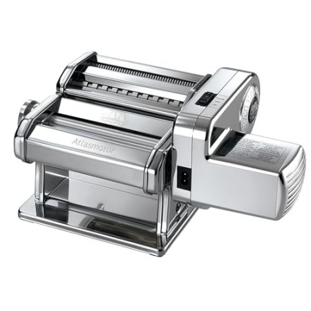 Marcato Atlasmotor - Macchina per Pasta con Motore, Acciaio Inossidabile, Cromato, 32 x 20 x 25,4 cm