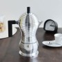 Alessi Pulcina MDL02/3 B Caffettiera per Espresso di Design in Fusione d'Alluminio e PA, 3 Tazze, Nero