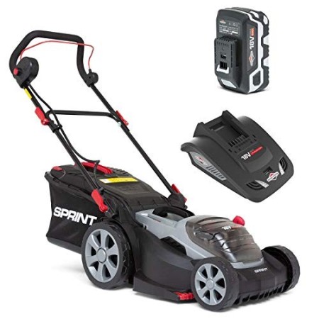 Sprint Rasaerba 370P18V a 18V agli Ioni di Litio A Batteria, Larghezza Taglio 37cm, Incluso 1 Batteria da 5Ah e Caricabatteria, 