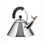 Alessi 9093REX B Tea Rex Bollitore di Design con Manico e Fischietto a Forma di Drago, Acciaio Inox, Nero