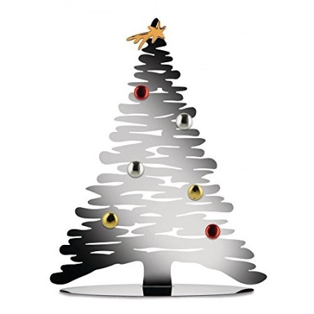Alessi Albero di Natale di Design in Acciaio Inox Lucido Decorazione Natalizia Bark for Christmas 
