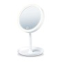 Breurer BS 45 Specchio Cosmetico con Illuminazione LED Regolabile, Ingrandimento 5X e Base Porta Oggetti - 40 g