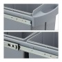 Relaxdays cucina Pattumiera Estraibile con 2 Secchi, Bidoni Raccolta Differenziata Sotto Lavello, 2x20 L, 41x34x52 cm, grigio, A