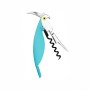 Alessi AAM32 AZ Parrot Cavatappi per Vino di Design, in Alluminio Pressofuso e PC, Azzurro