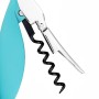 Alessi AAM32 AZ Parrot Cavatappi per Vino di Design, in Alluminio Pressofuso e PC, Azzurro