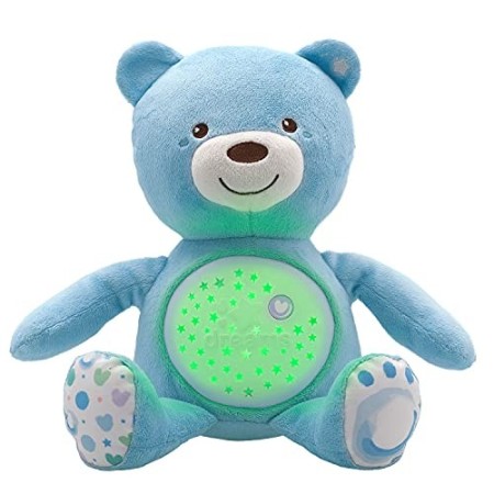 Chicco First Dreams Orsacchiotto Peluche Baby Bear, Soffice Pupazzo Proiettore con Luce Notturna Bambini, Effetti Luminosi e Ril