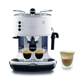 De'Longhi Icona Eco 311.W Macchina da Caffè Espresso Manuale e Cappuccino, Caffè in Polvere o in Cialde E.S.E., 1100 W, Bianco