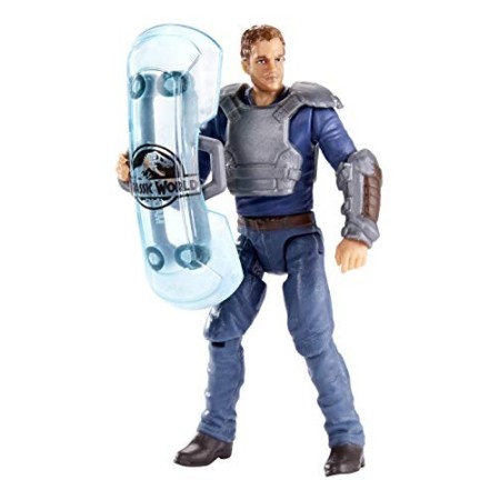 Jurassic World- Owen Raptor Trainer Personaggio da 10cm con Accessori, Multicolore, FMM02