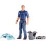 Jurassic World- Owen Raptor Trainer Personaggio da 10cm con Accessori, Multicolore, FMM02