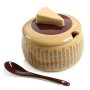 Formaggiera parmigiano reggiano in ceramica grande con cucchiaio