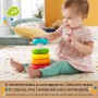 Fisher-Price- Eco Set Piramide 5 Anelli e Blocchi Assortiti, per Lo Sviluppo Giocattolo per Bambini 6+Mesi, GRF11
