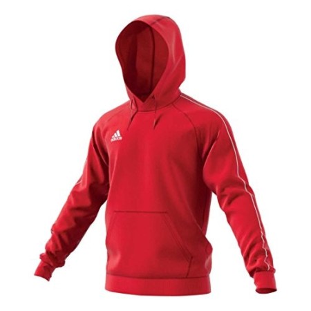 adidas Core 18 HD, Felpa con Cappuccio Unisex Bambino, Rosso (Power Red/White), 176 (15-16 Y)