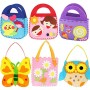 Dsaren 6 pacchi Kit da Cucito Fai da Te per Bambini attività Creative Mestieri Stoffa di Feltro Cucito Borsetta, 6 Modelli