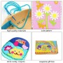 Dsaren 6 pacchi Kit da Cucito Fai da Te per Bambini attività Creative Mestieri Stoffa di Feltro Cucito Borsetta, 6 Modelli