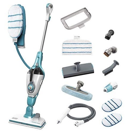 BLACK+DECKER FSMH1321JSM-QS Lavapavimenti a vapore STEAM-MOP 13 in 1, Sistema di Pulizia Guanto Steamitt, con Generatore di Vapo