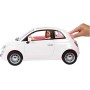 Barbie FVR07 Bambola con Fiat 500, Macchina con Dettagli Realistici, Portiere Apribili