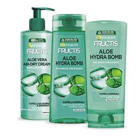 Garnier Fructis Aloe Vera Hydra Bomb Kit con Shampoo, Balsamo e Trattamento senza Risciacquo, Capelli Normali