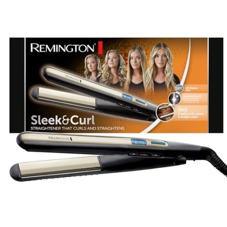 Remington Sleek & Curl Piastra per Capelli, Nero/Beige