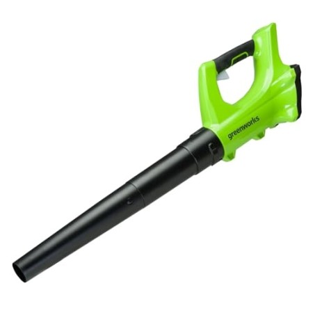 Greenworks Tools Soffiatore Assiale per Foglie a Batteria G24AB (Li-Ion 24 V 160 km/h Velocità dell'Aria 330 CFM del Flusso d'a