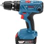 Bosch Professional Sistema Trapano Avvitatore con Percussione GSB 18V-21, Batteria 2x2.0 Ah, Set di Accessori da 40 Pezzi, in L-