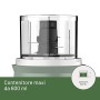 Imetec Tritapiù Tritatutto, 4 Lame in Acciaio Inox, Capiente Contenitore 600 ml, 18.000 Giri/min, Funzionamento a Pressione, 10