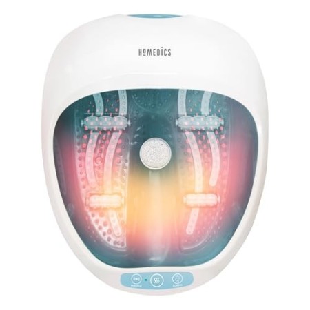 HoMedics Idromassaggiatore Plantare, Massaggiatore Piedi 4 in 1 Lenitivo con Funzione Calore, Testine Massaggianti, Magnetoterap