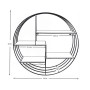 AC Design Furniture Scaffale Nadine, Legno, Bianco, 10 x 45 x 45 cm