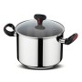 Lagostina 10248020922 Pentola Multicottura con Doppio Cestello, Coperchio in vetro forato, Alluminio, Argento, 22 cm, 5 Litri