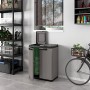 Keter Armadio per la Raccolta Differenziata Split Recycling Basic da Interno ed Esterno, Grigio, Montato Misura 68 x 39 x 85 cm
