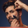 King C. Gillette Set per la Cura della Barba Uomo, Rasoio per il Collo + 3 Lamette di Ricambio + Gel da Rasatura Trasparente con