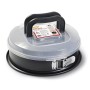 Guardini Bake Away, Tortiera apribile 26cm con coperchio per trasporto, Acciaio con rivestimento antiaderente, Colore nero