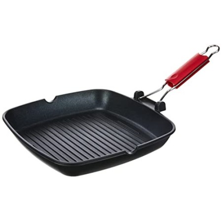 Lagostina Linea Rossa Grill, Alluminio Antiaderente, Nero, 28 cm