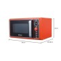 Candy DIVO G25CO Forno a Microonde con funzione Grill, 900W, 25 litri, Piatto rotante in vetro, Ø 27 cm, Colore Arancio