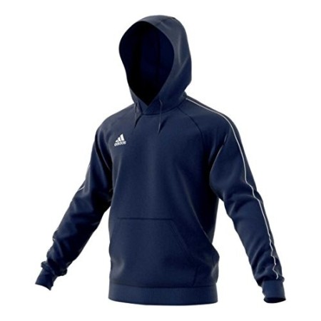 adidas Core 18 HDE, Felpa con Cappuccio Uomo, Blu (Dark Blue/White), L