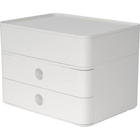 HAN 1100-12 - Cassettiera SMART-BOX PLUS ALLISON, design moderno, con 2 cassetti e porta utensili, colore: snow white