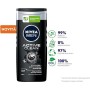 NIVEA MEN Active Clean Doccia Shampoo in confezione da 6 x 250 ml, Bagnoschiuma uomo per corpo, viso e capelli, Shampoo uomo con