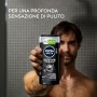NIVEA MEN Active Clean Doccia Shampoo in confezione da 6 x 250 ml, Bagnoschiuma uomo per corpo, viso e capelli, Shampoo uomo con