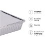 25 Teglie Alluminio Usa e Getta, Vaschette Monouso, Contenitori Alluminio con Coperchio, (M) 24 x 24 cm - Perfette per Cottura a