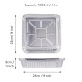 25 Teglie Alluminio Usa e Getta, Vaschette Monouso, Contenitori Alluminio con Coperchio, (M) 24 x 24 cm - Perfette per Cottura a