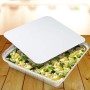 25 Teglie Alluminio Usa e Getta, Vaschette Monouso, Contenitori Alluminio con Coperchio, (M) 24 x 24 cm - Perfette per Cottura a