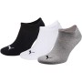 Puma Invisible, Calzini Sport unisex, Grigio/Bianco/Nero, 35/38, Confezione da 3