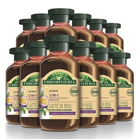 Antica Erboristeria 2 in 1 Shampoo Idratante Latte di Riso, Shampoo e Balsamo per Capelli con Doppie Punte con Ingredienti Natur