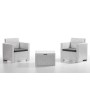 Bica 9073 Set Nebraska Salottino 2 Posti, Bianco, 155 x 150 x 79 cm
