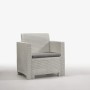 Bica 9073 Set Nebraska Salottino 2 Posti, Bianco, 155 x 150 x 79 cm