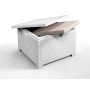 Bica 9073 Set Nebraska Salottino 2 Posti, Bianco, 155 x 150 x 79 cm