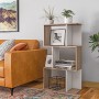 homcom Libreria di Design Scaffale Ufficio Legno Moderna 3 Ripiani 60 × 24 × 111.4cm