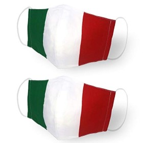Kanguru Green Mask, set 2 pezzi, mascherina facciale, 100% cotone, lavabile, riutilizzabile, per adulto