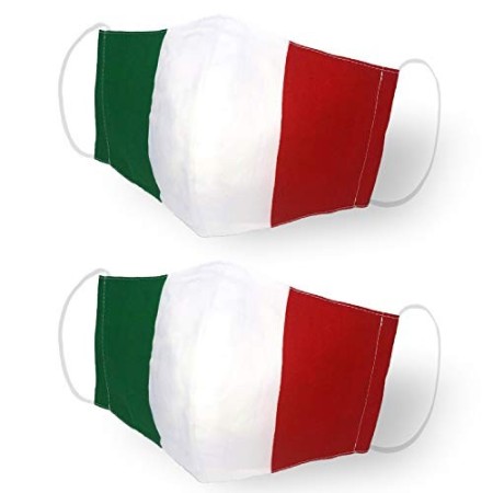 Kanguru Green Mask, set 2 pezzi, mascherina facciale, 100% cotone, lavabile, riutilizzabile, per adulto