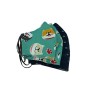 Kanguru Green Mask, set 2 pezzi, mascherina facciale, 100% cotone, lavabile, riutilizzabile, per adulto