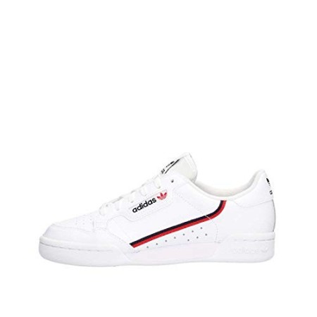 adidas Continental 80 J, Scarpe da Fitness Unisex-Adulto, White Scarlet Collegiate Navy, 38 2/3 EU